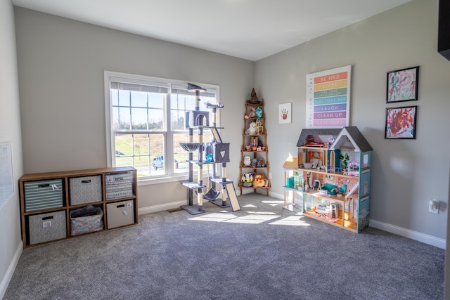 playroom featuring carpet flooring