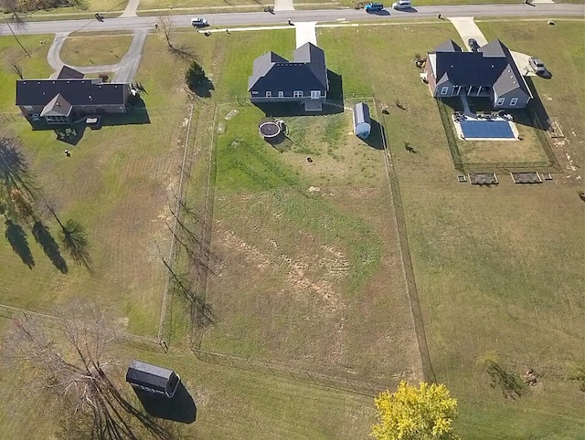 bird's eye view featuring a rural view