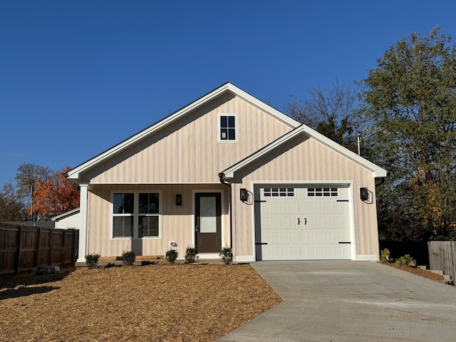 view of front facade with a garage