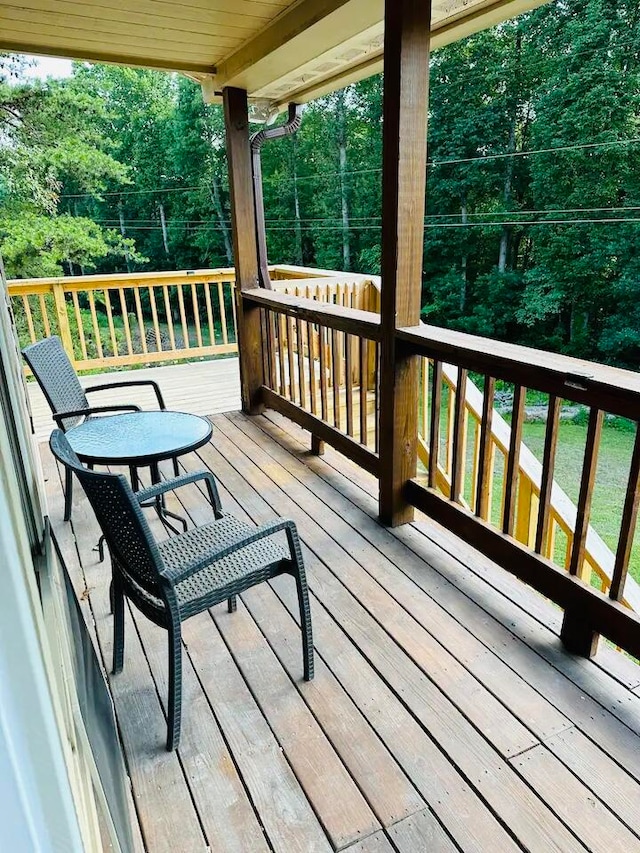 view of wooden deck