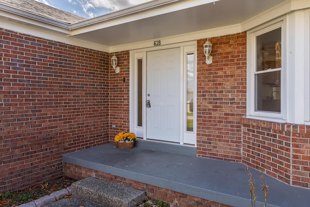 view of doorway to property