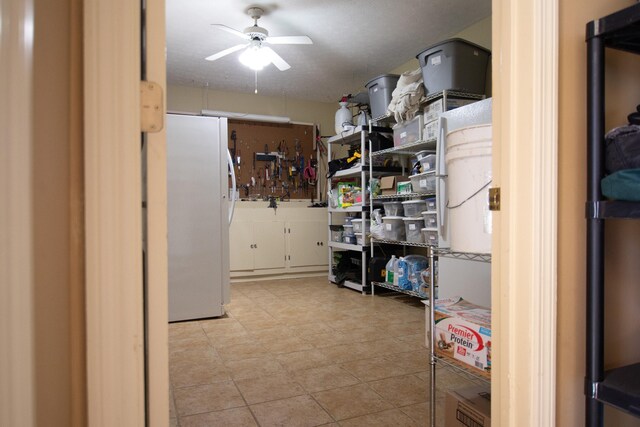 storage with ceiling fan