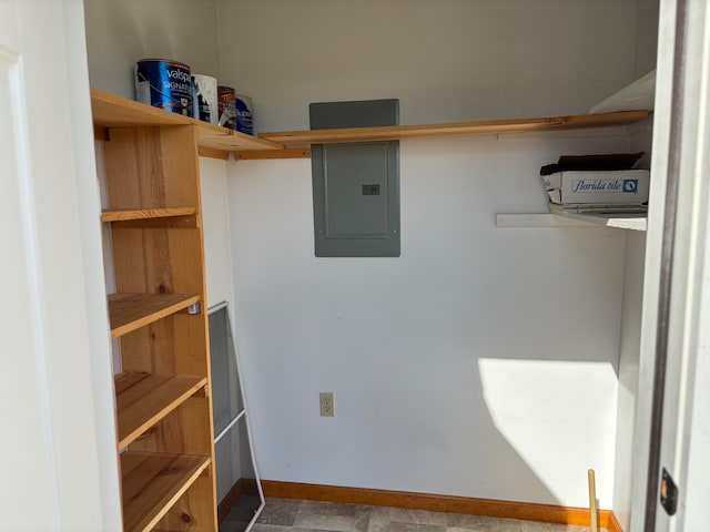 walk in closet with electric panel