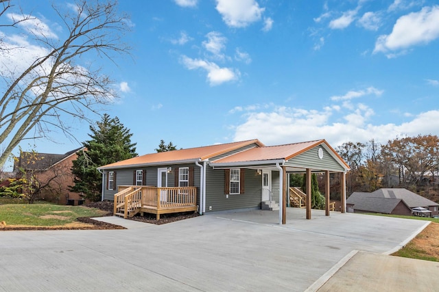 view of front of house with covered porch