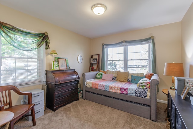 view of carpeted bedroom