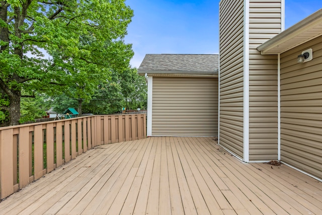 view of wooden deck