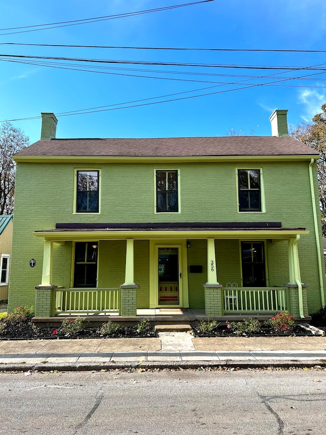 view of front of house with covered porch