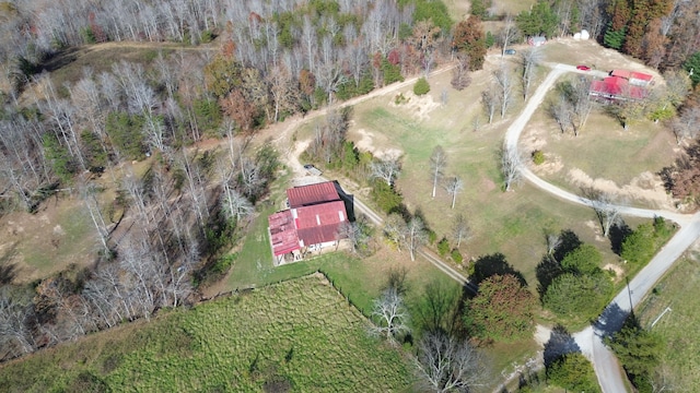 bird's eye view featuring a rural view