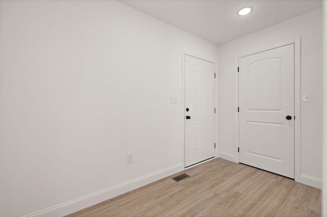 interior space featuring light wood-type flooring