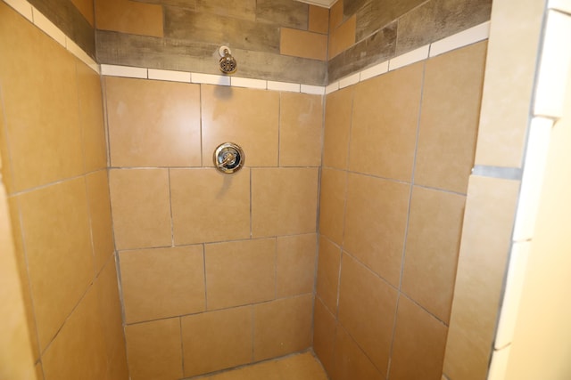 room details with a tile shower