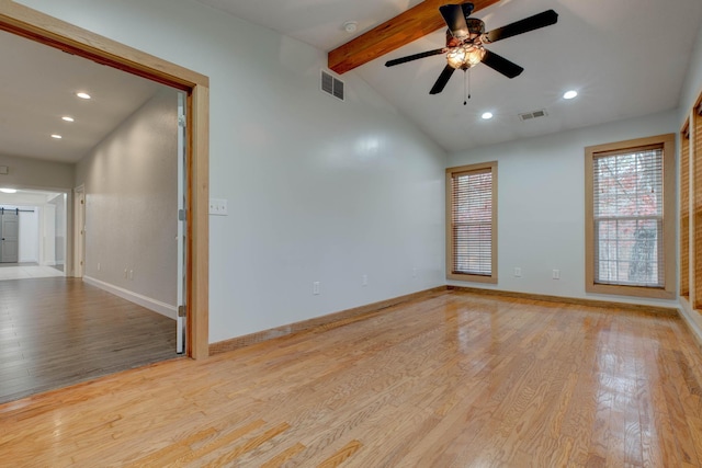 275 Johnson Rd, Morehead, KY 40351 - spare room featuring light wood-type flooring, ceiling fan, recessed lighting, and baseboards
