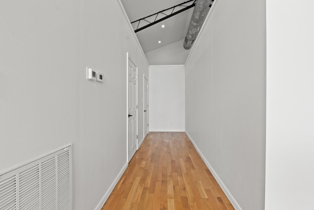 583 College Rd, Paris, KY 40361 - hallway with recessed lighting, light wood-type flooring, and baseboards