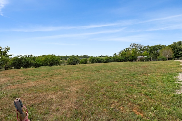 view of yard featuring a rural view