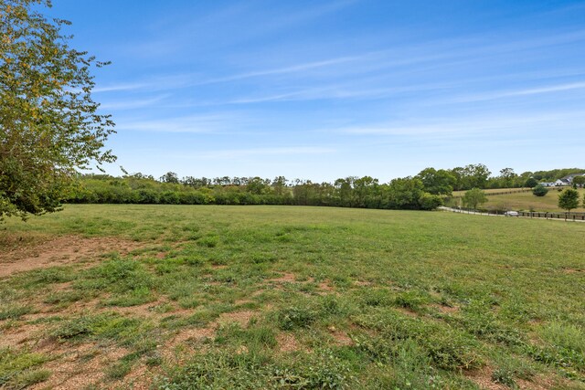 view of yard featuring a rural view