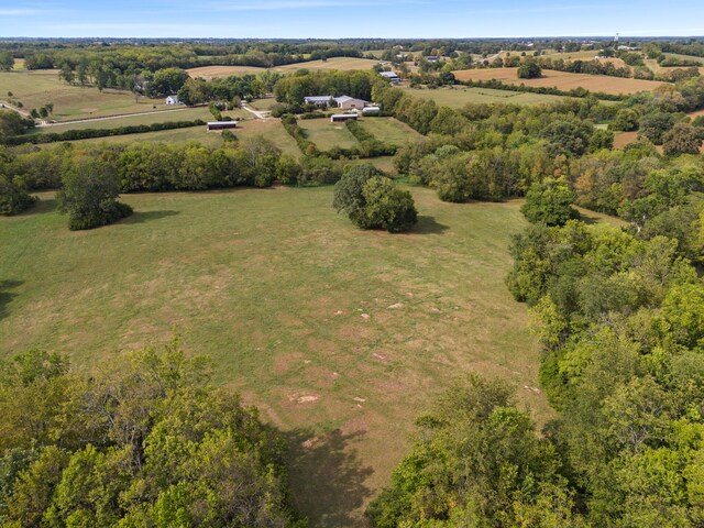 drone / aerial view with a rural view