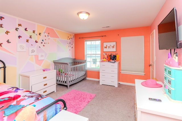 carpeted bedroom featuring a closet