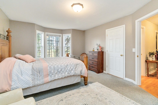 bedroom with carpet