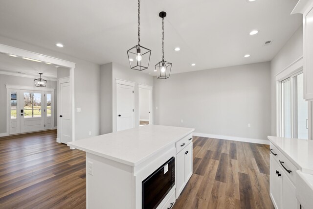 interior space featuring dark wood-style floors