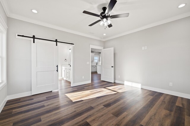 bathroom with walk in shower, tile patterned floors, and recessed lighting