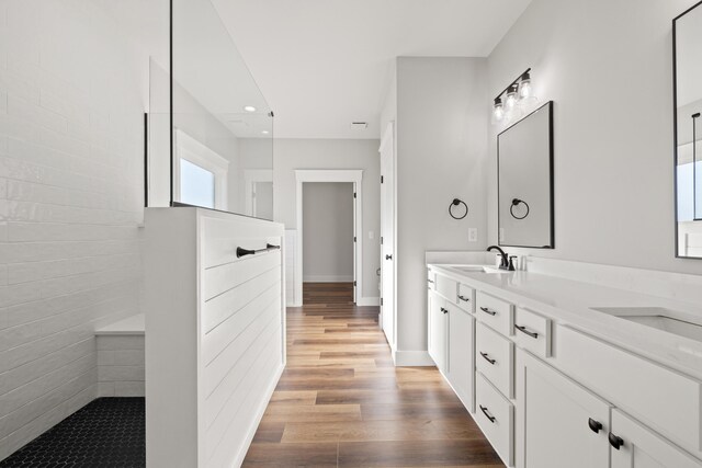 interior space featuring visible vents and dark wood-style floors