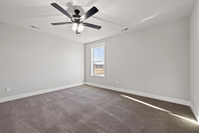 unfurnished living room featuring recessed lighting, dark wood-type flooring, baseboards, and ceiling fan