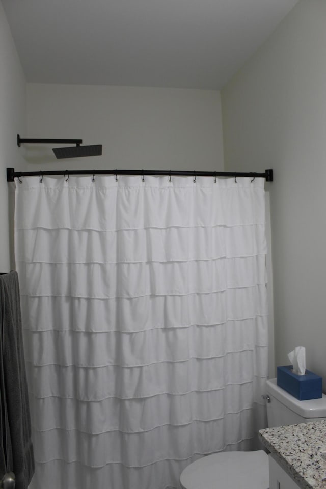 212 Patrum Sisters Way, Danville, KY 40422 - bathroom featuring toilet, vanity, and a shower with shower curtain