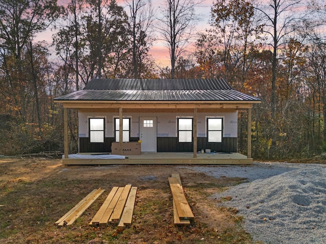 exterior space with a porch