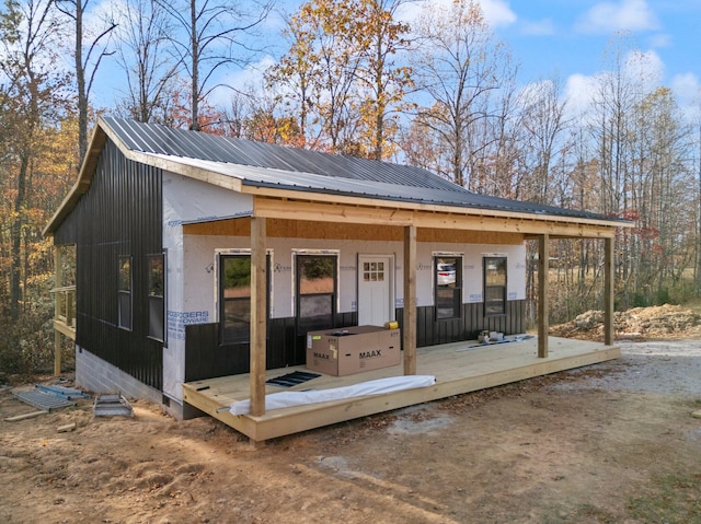 exterior space featuring covered porch