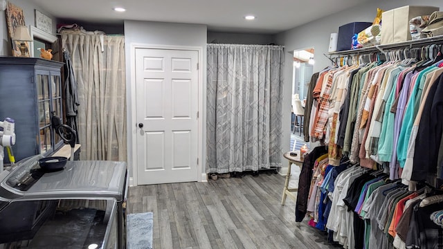 spacious closet with wood-type flooring