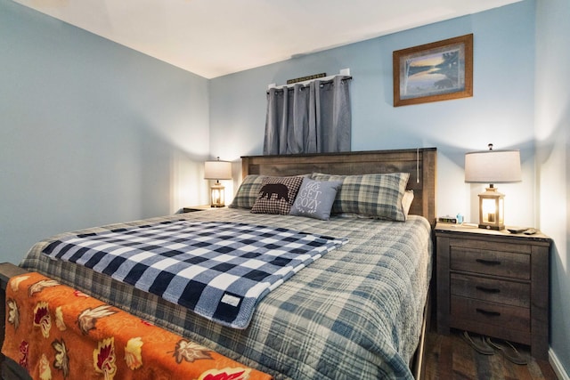 bedroom featuring hardwood / wood-style flooring