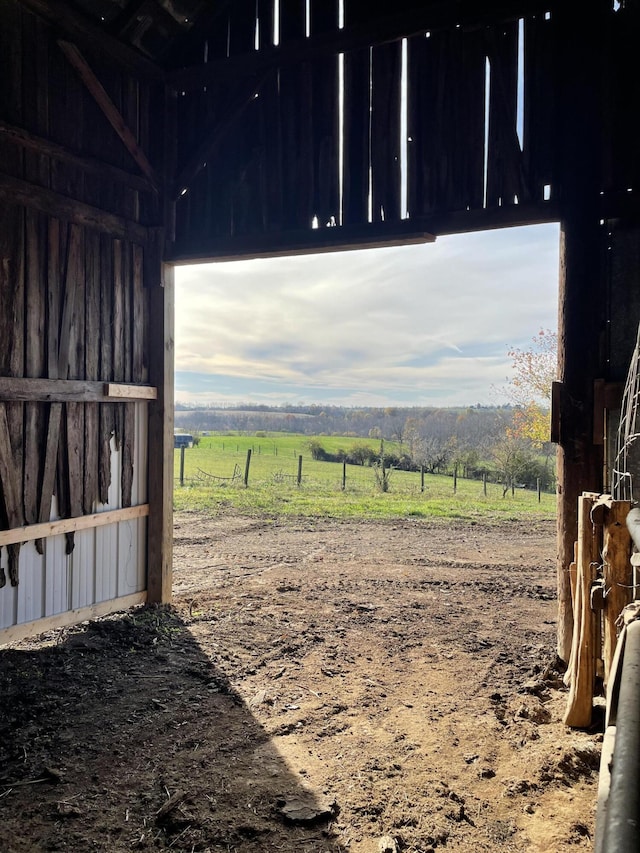 1455 Nepton Rd, Ewing, KY 41039 - horse barn featuring a rural view