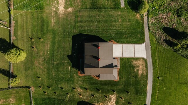 drone / aerial view featuring a rural view