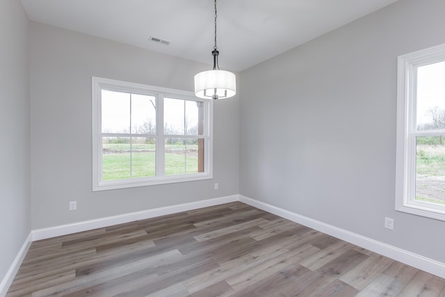 empty room with wood-type flooring