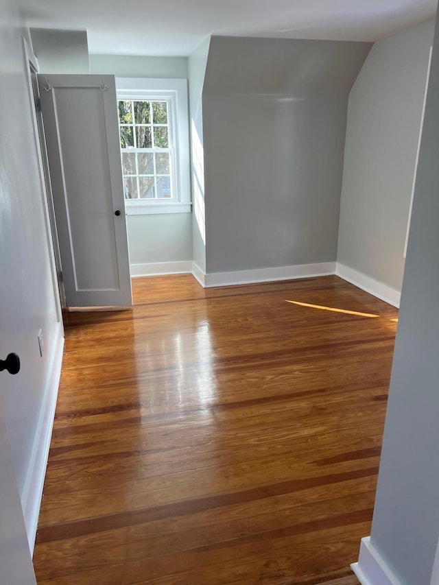 interior space with hardwood / wood-style floors