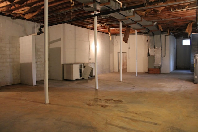 view of basement