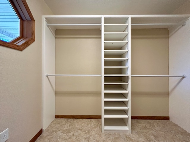 view of walk in closet