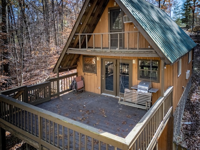 deck with grilling area