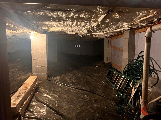 view of basement