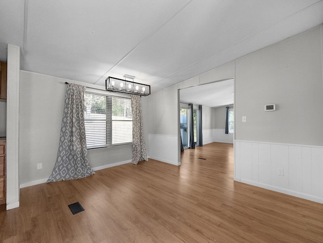 interior space with hardwood / wood-style floors