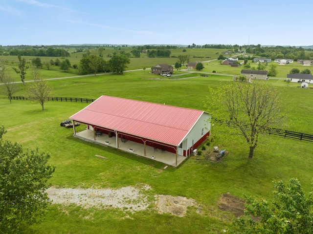 bird's eye view featuring a rural view