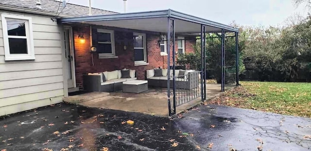 view of patio / terrace featuring an outdoor hangout area