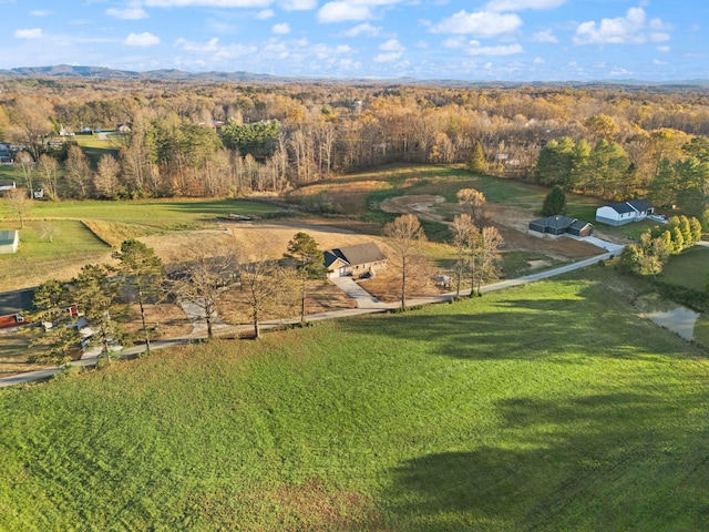 bird's eye view featuring a rural view