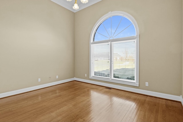 empty room with hardwood / wood-style floors