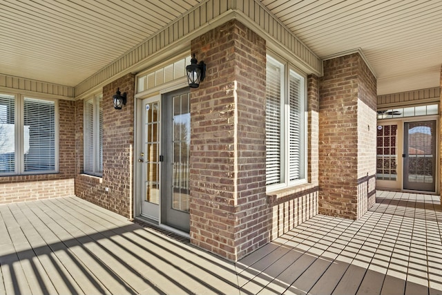 deck featuring french doors