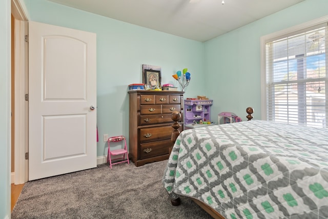 bedroom with carpet floors