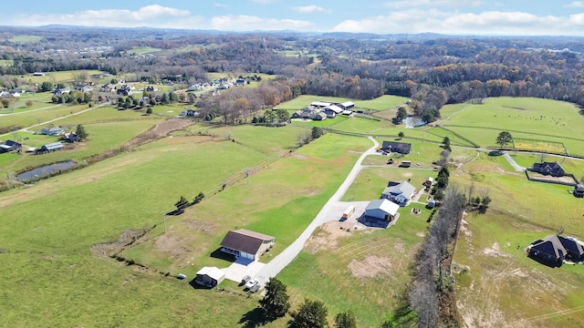 bird's eye view featuring a rural view