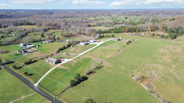 aerial view with a rural view