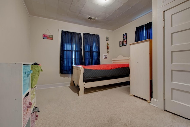 bedroom featuring carpet flooring