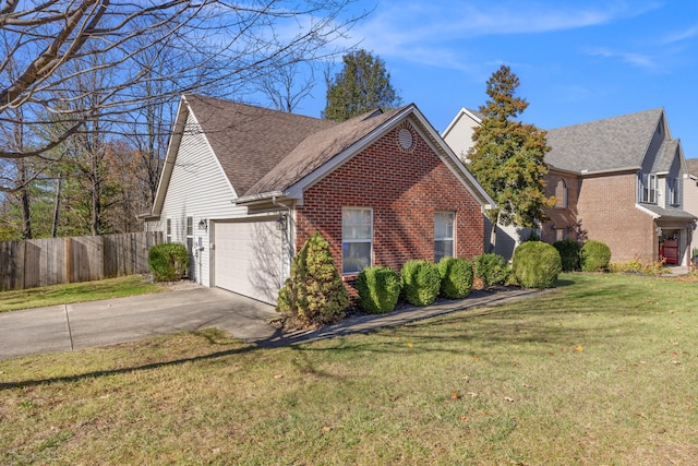 view of property exterior featuring a lawn