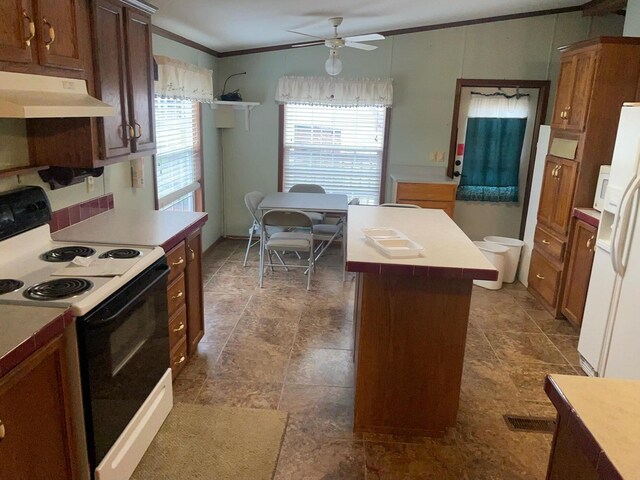 kitchen with white appliances